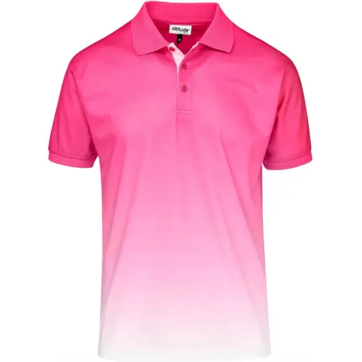 Mens Dakota Golf Shirt Pink Front